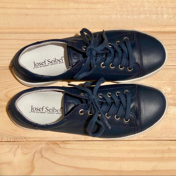 JOSEF SEIBEL • Navy Blue Leather Casual Shoe EU 37 - Picture 11 of 16